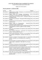 1-Liste des délibérations